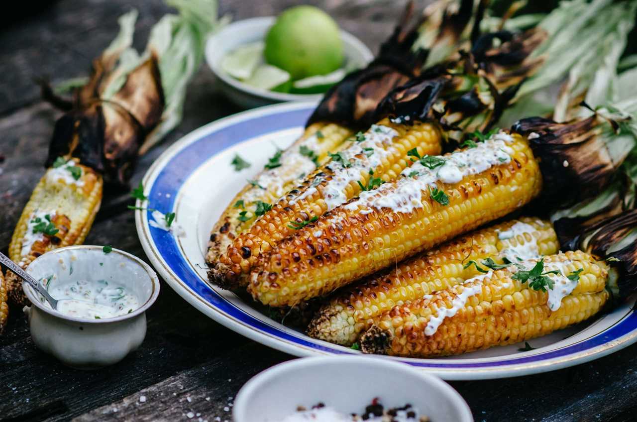 Smoked corn on the cob