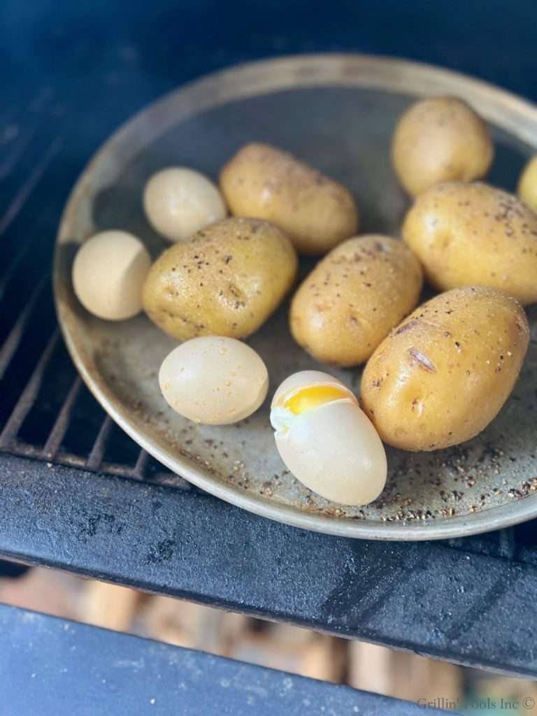 Smoked Potatoes and Eggs