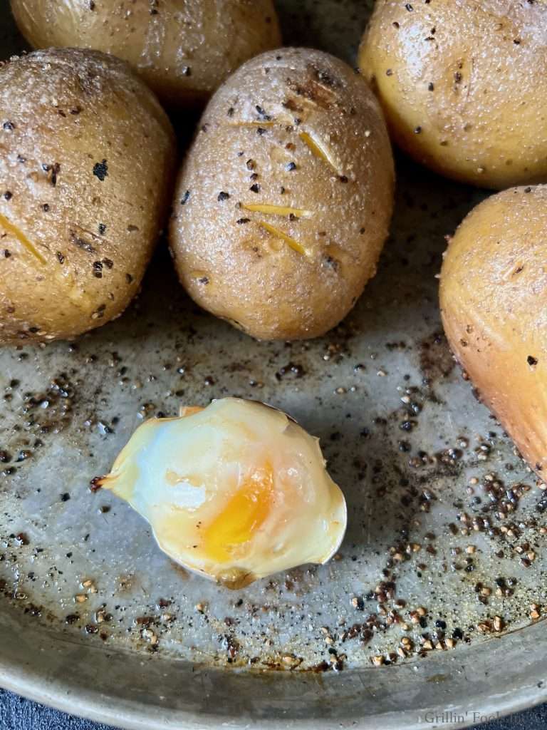 Gooey Egg on the Smoker