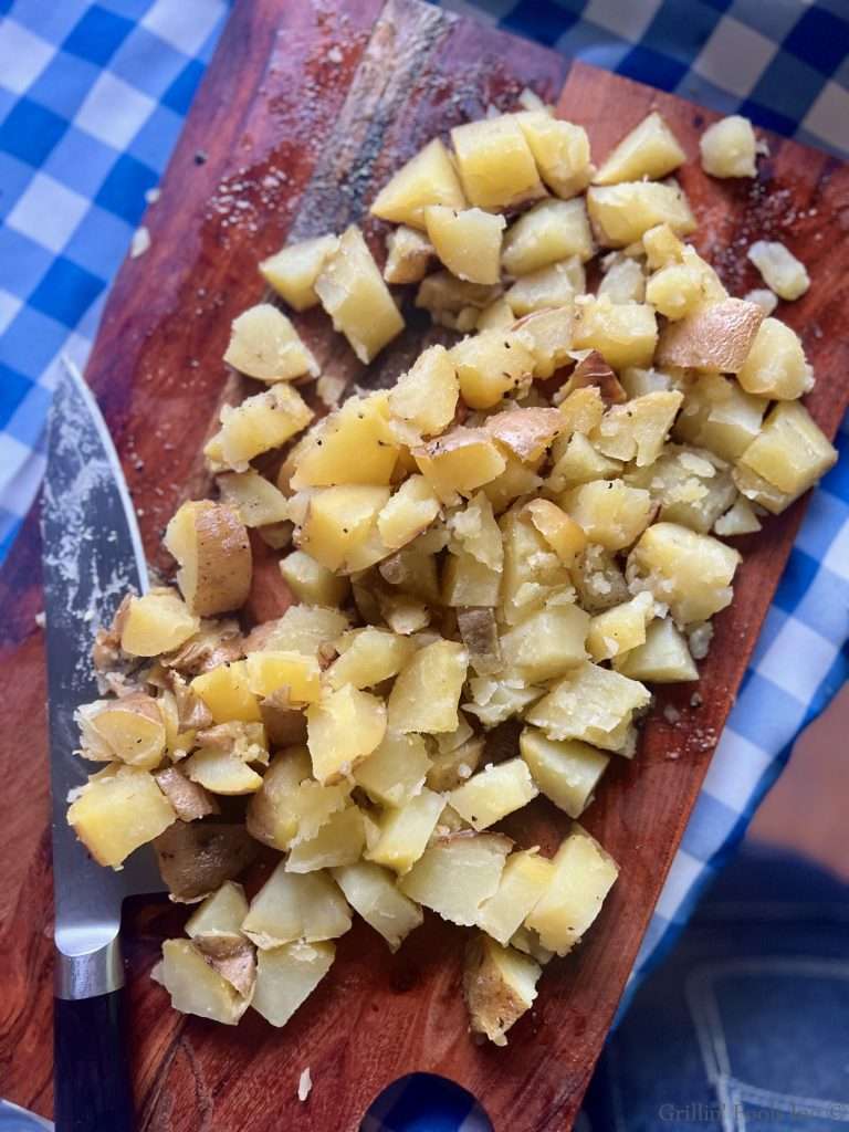 Chopped Smoked Potatoes