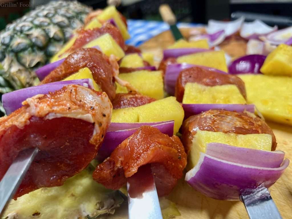 Pork Skewers Close Up