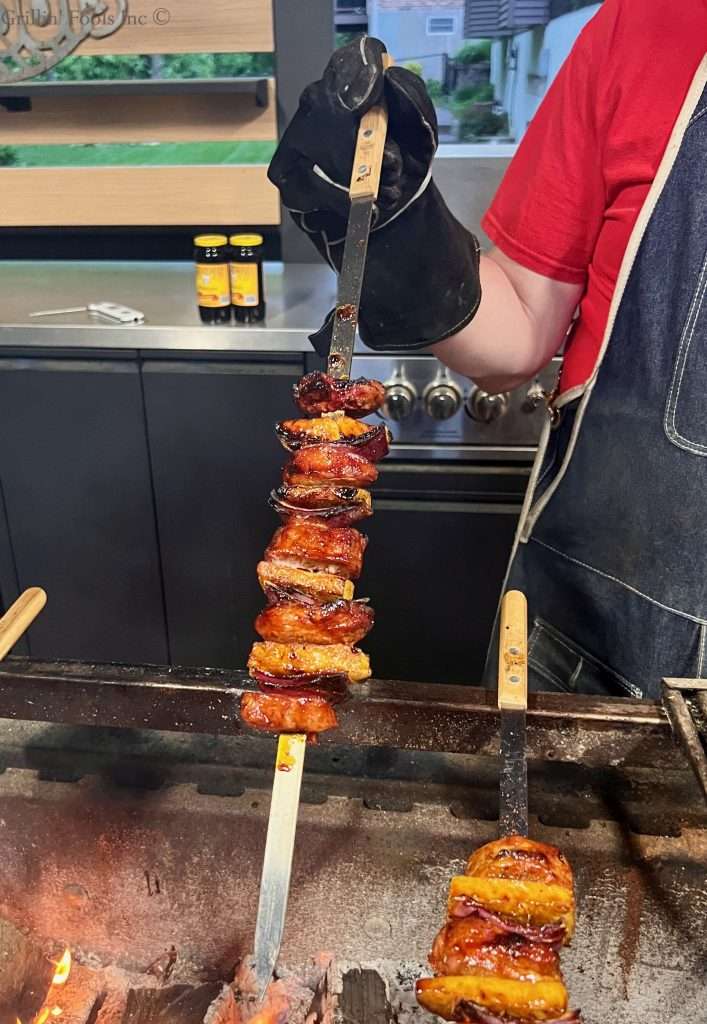 Molasses Sweet Pork Skewers ready to Plate