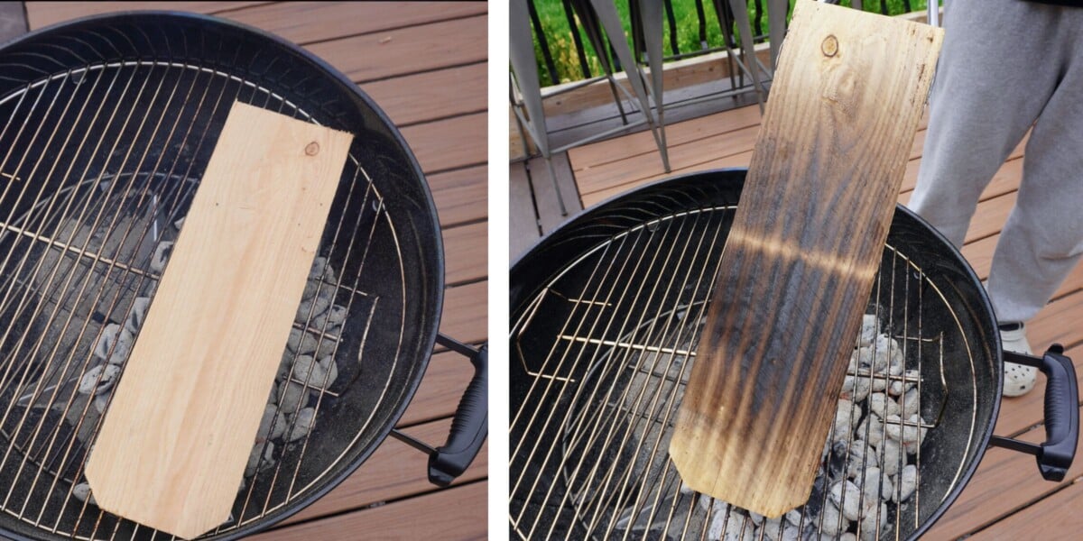 cured cedar plank.