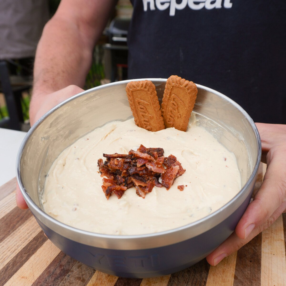 maple bourbon and bacon dip.