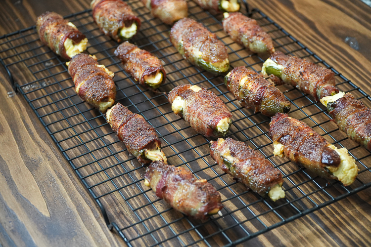 a wire rack full of cooked atomic buffalo turds