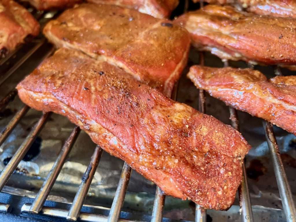 Close up of a double party rib