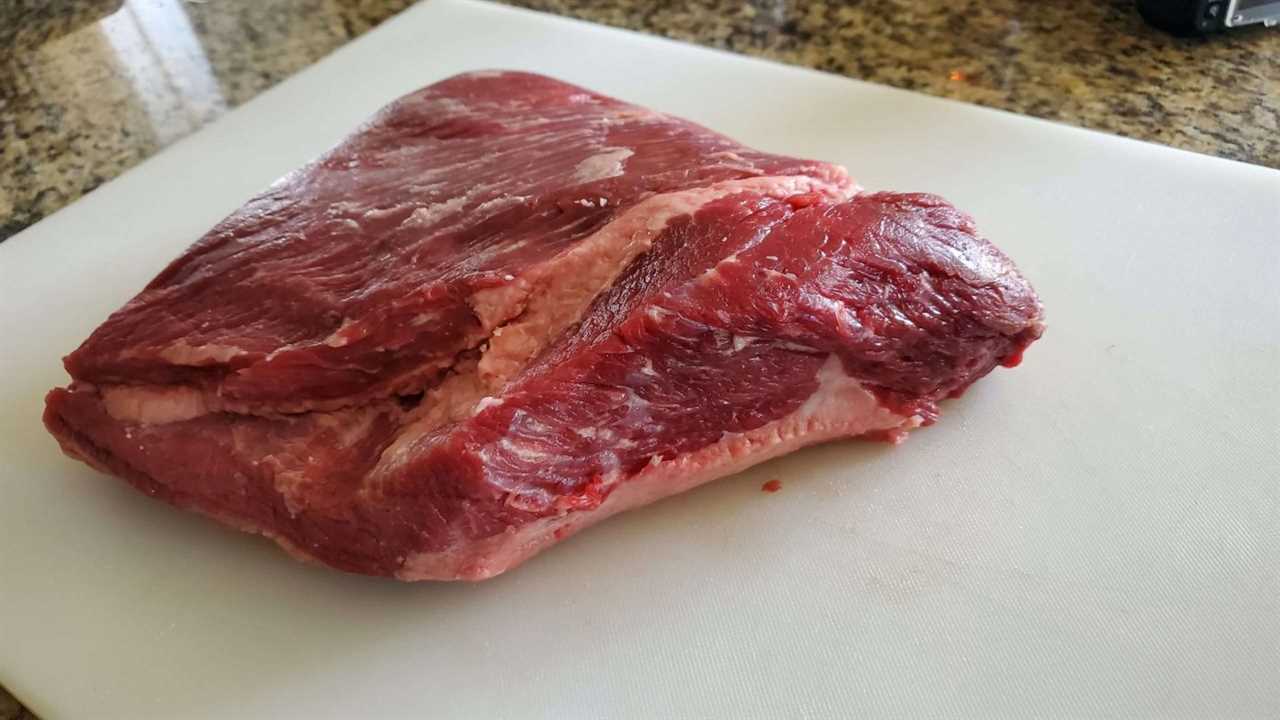 Brisket point on cutting board