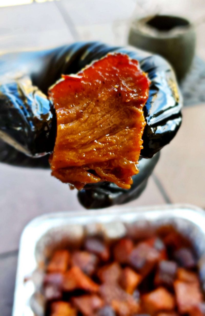 Smoked brisket burnt ends