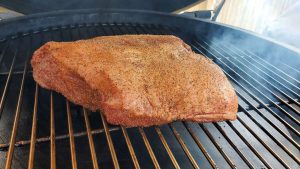 brisket burnt ends-on the grill