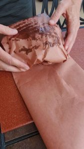 Wrapping brisket point