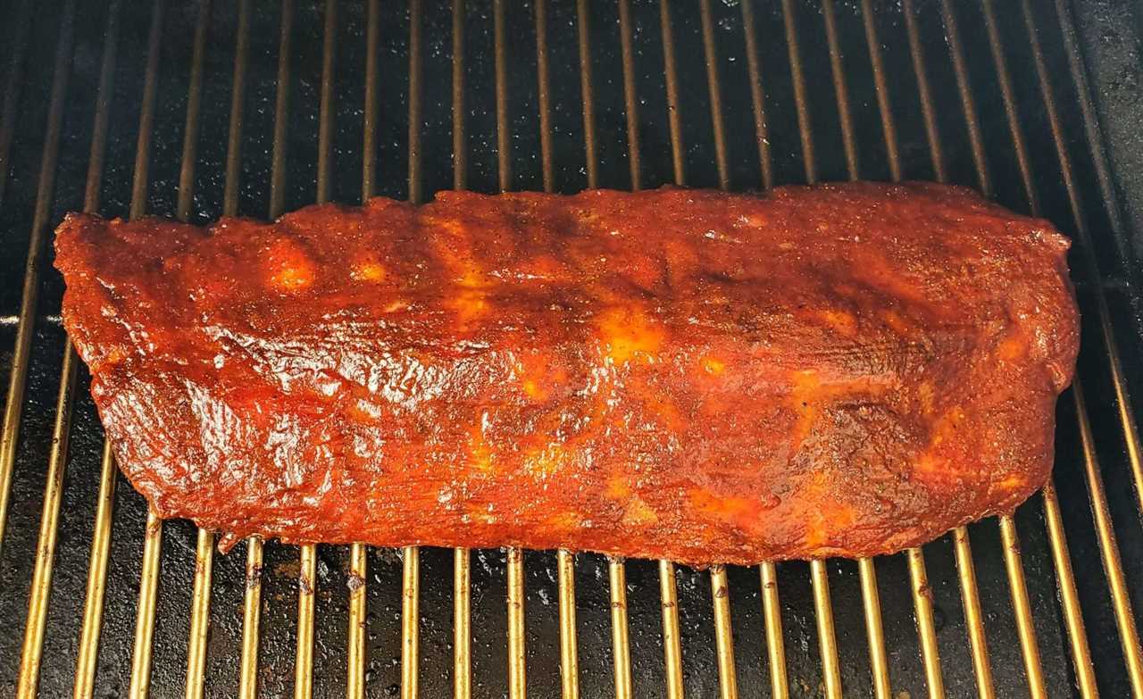 ribs on the smoker-gochujang