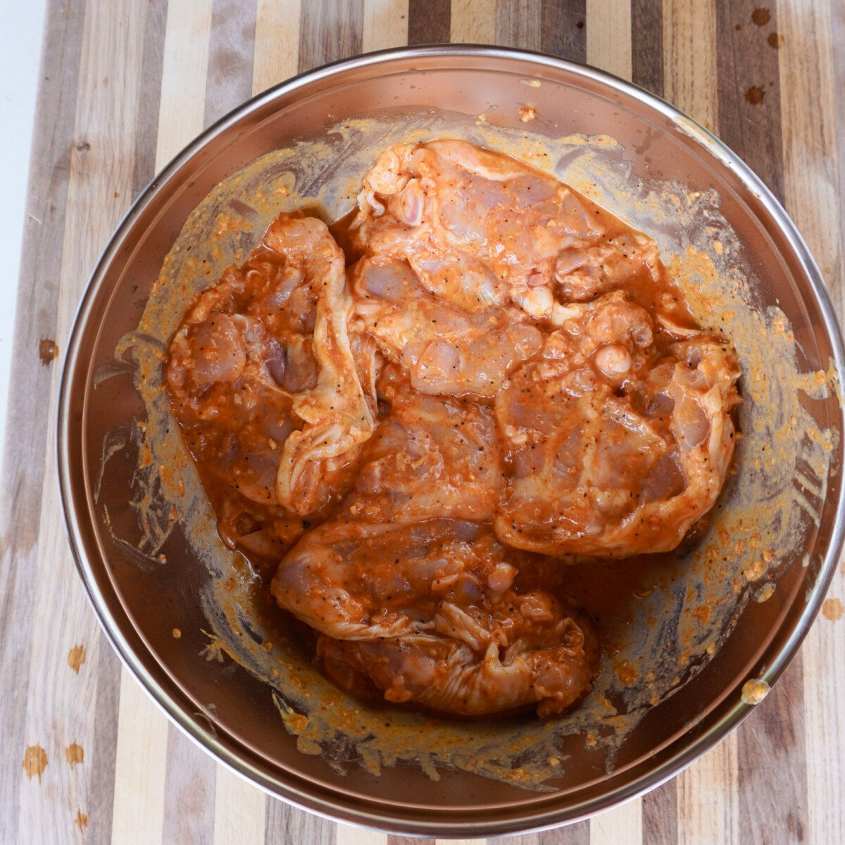 marinated chicken.