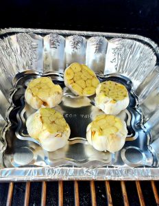 raw garlic in smoker