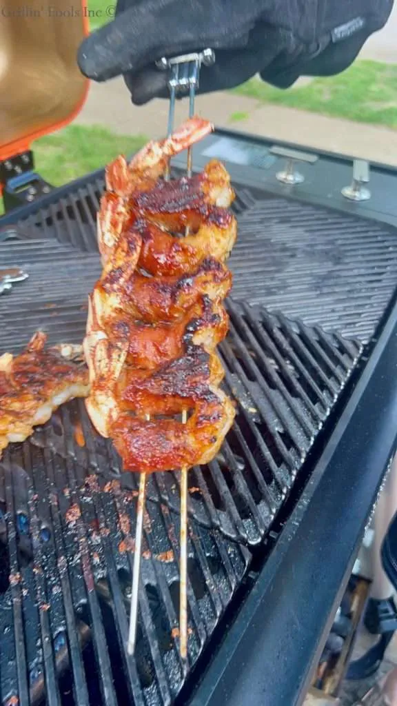 Glazed and Grilled Shrimp Skewers