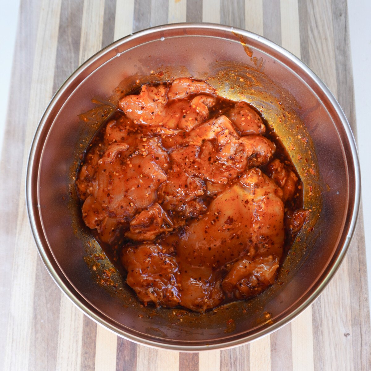 chili crunch and honey marinade.