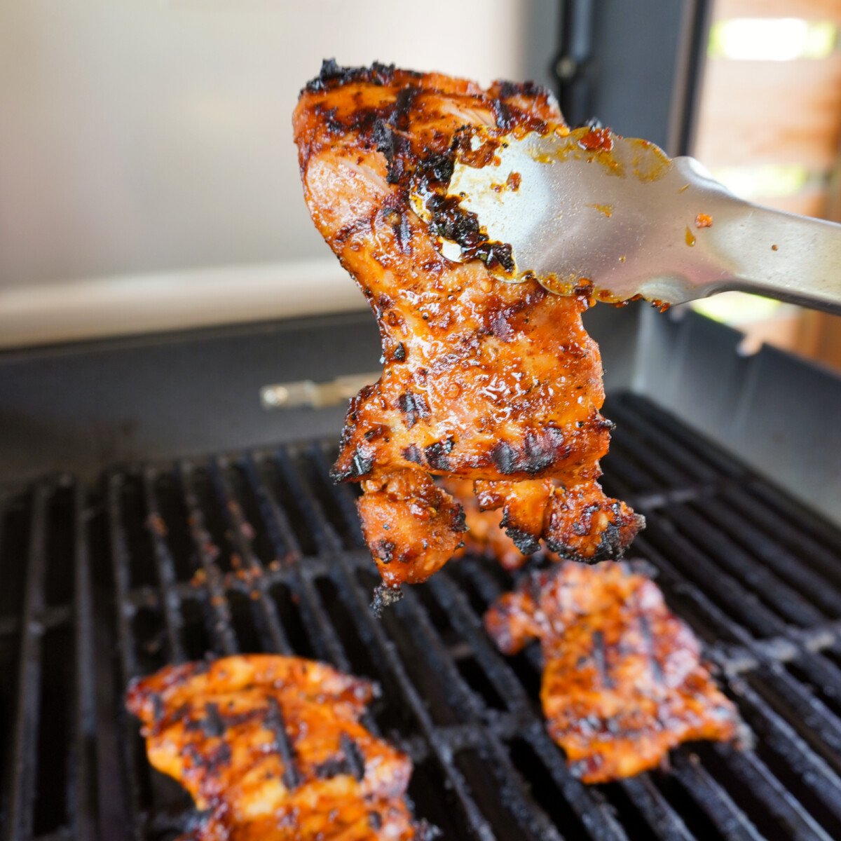 Grilled Chili Crunch Chicken thighs.