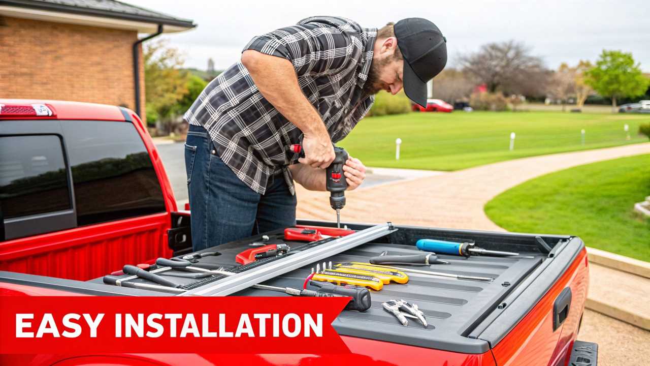 A truck bed with organized storage systems ready for use under pressure.