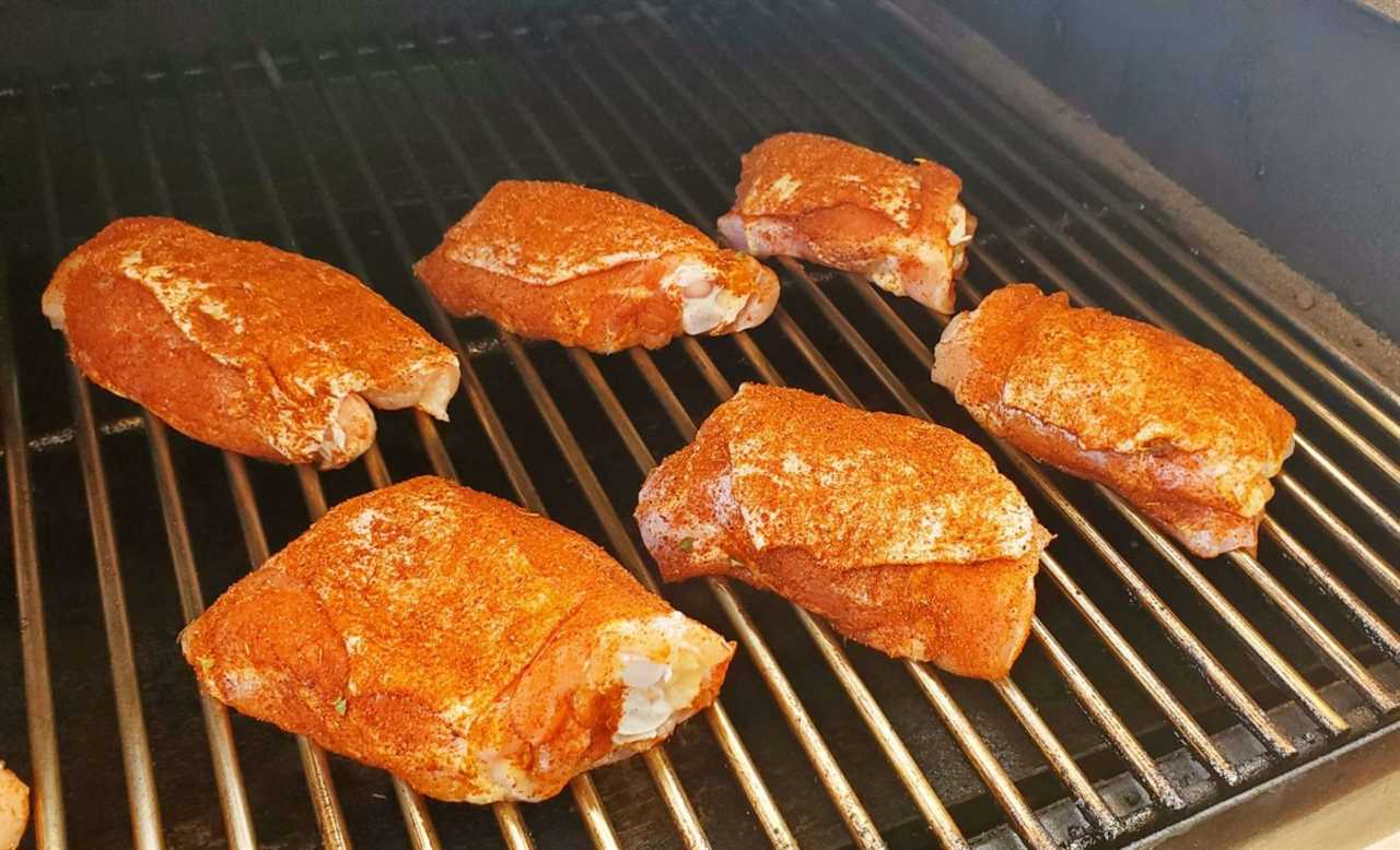 Chicken Thighs in Smoker