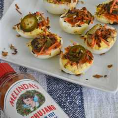 Kimchi Deviled Eggs