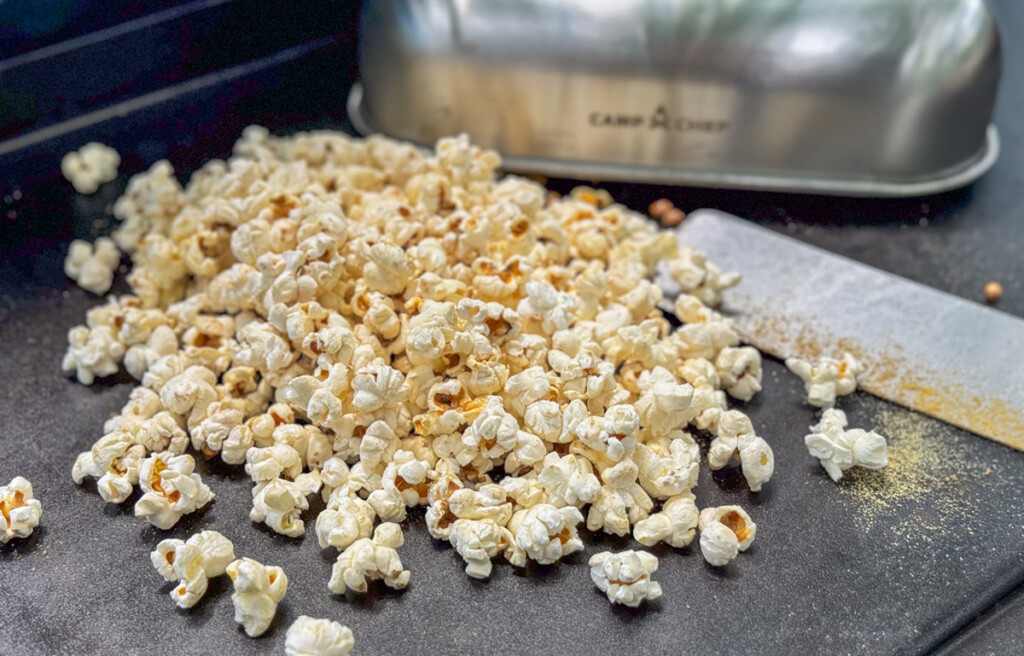 popcorn on a griddle