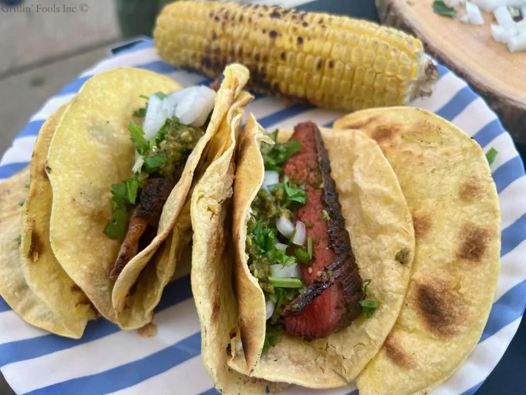Chuck Roast Steak Tacos with Salsa Verde