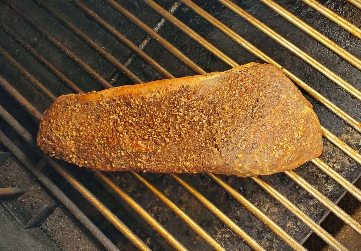 Steak on a pellet grill