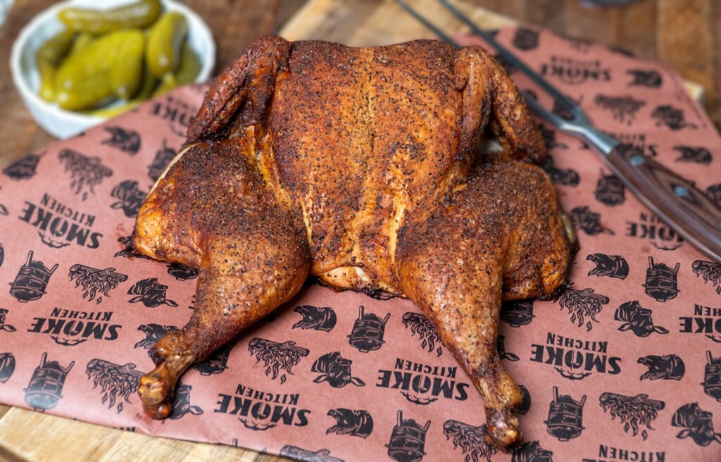 smoked spatchcock chicken