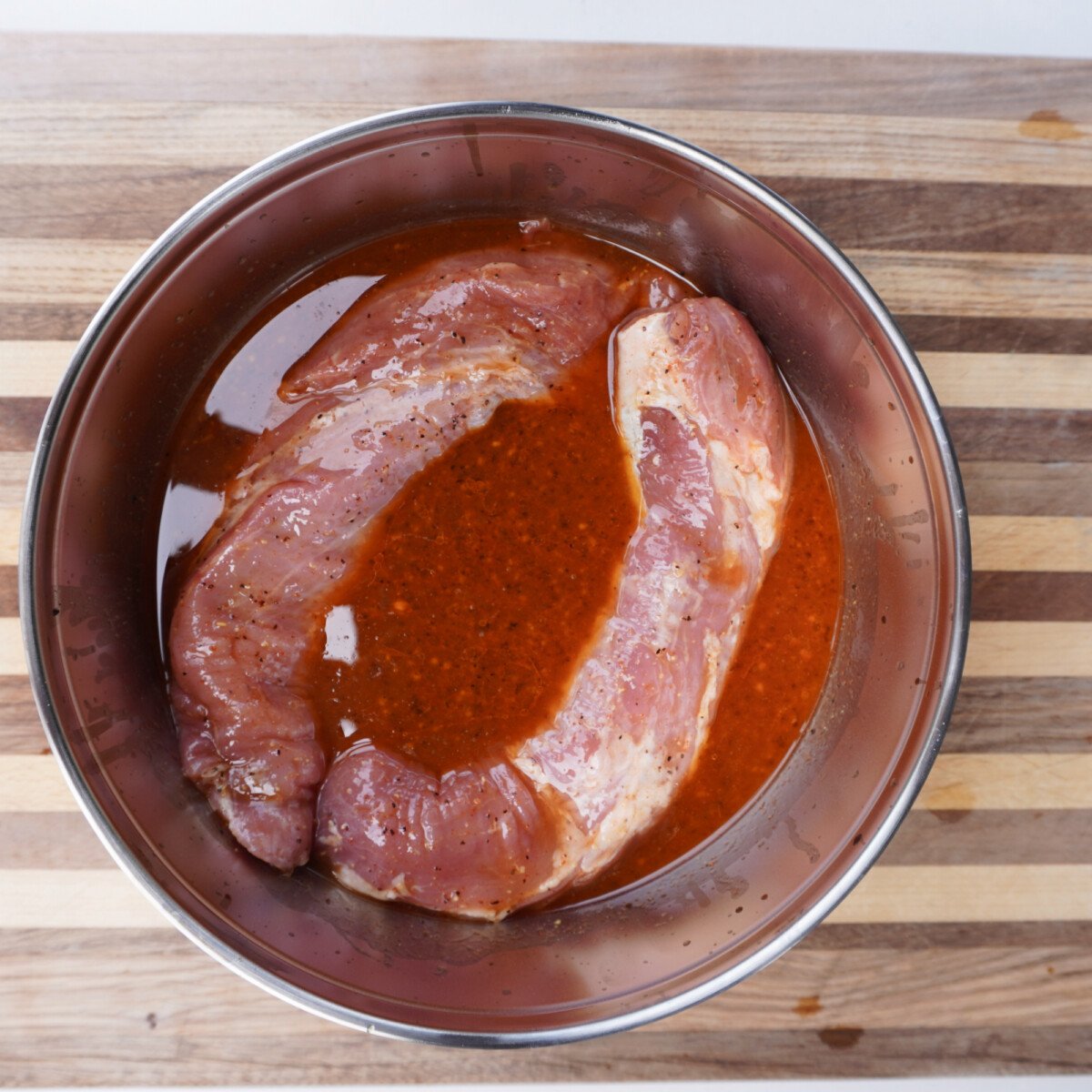 marinated sweet and savory pork tenderloin.