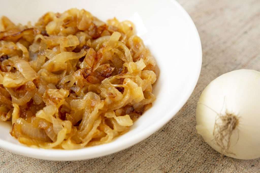 Caramelized onions in a bowl