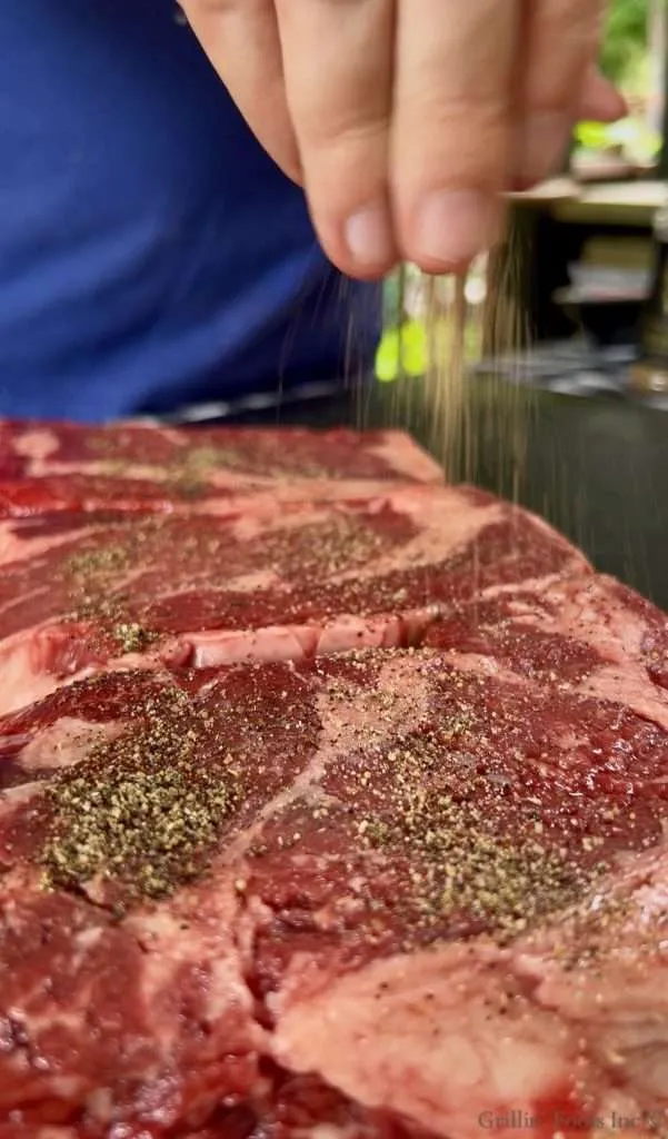 Seasoning the Steaks