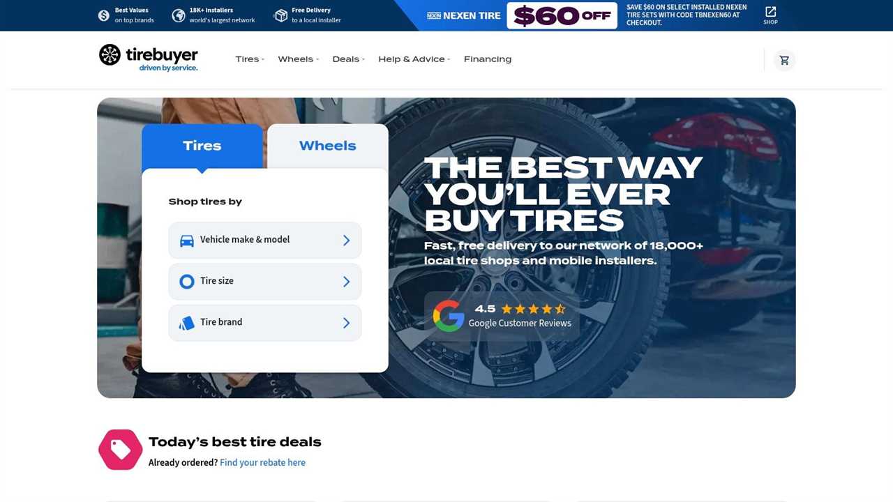 6. TireBuyer: Streamlined Purchase and Installation