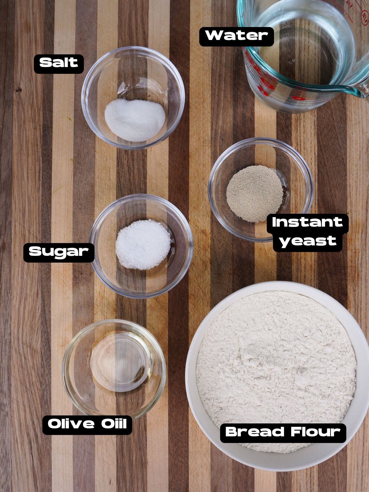 pizza dough ingredients.
