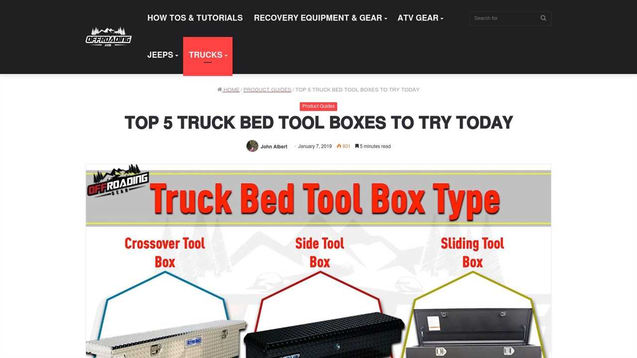 Top 5 Truck Bed Tool Boxes To Try Today
