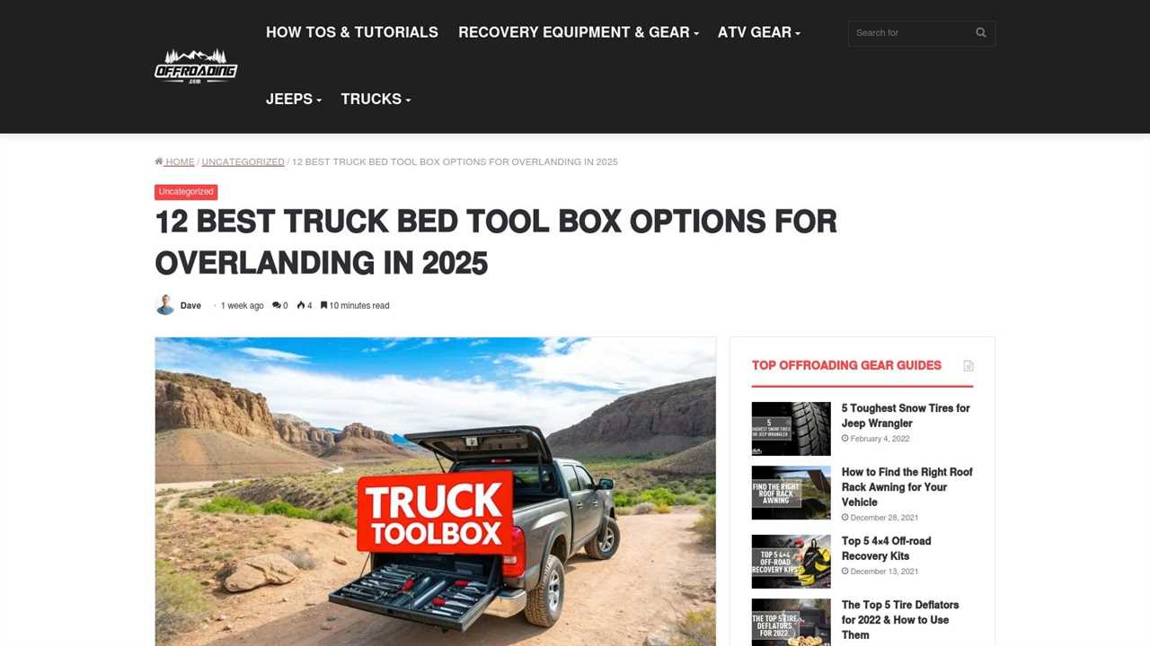 12 Best Truck Bed Tool Box Options for Overlanding in 2025