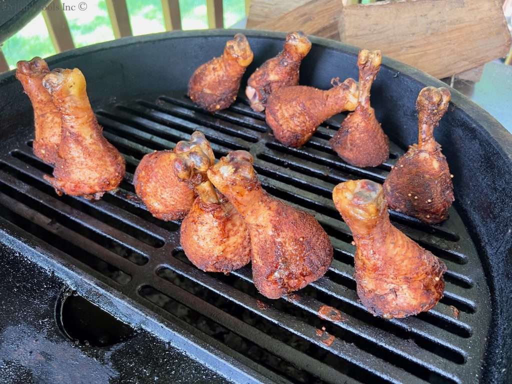 Chicken that is ready to sear is at the back