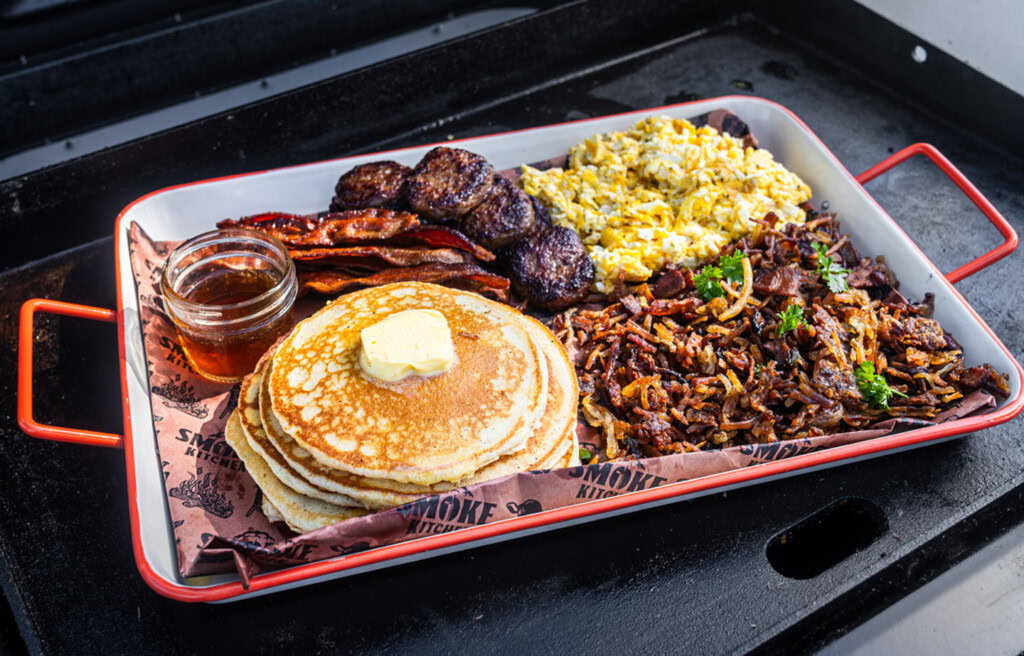 a full breakfast on the blackstone griddle