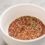 Homemade burger seasoning in bowl