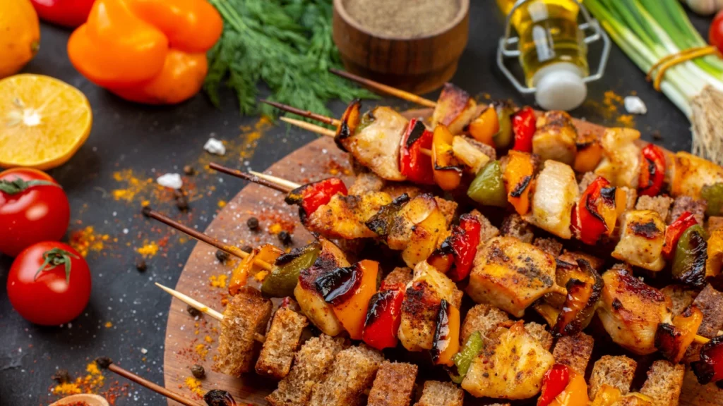 Grilled vegetable skewers