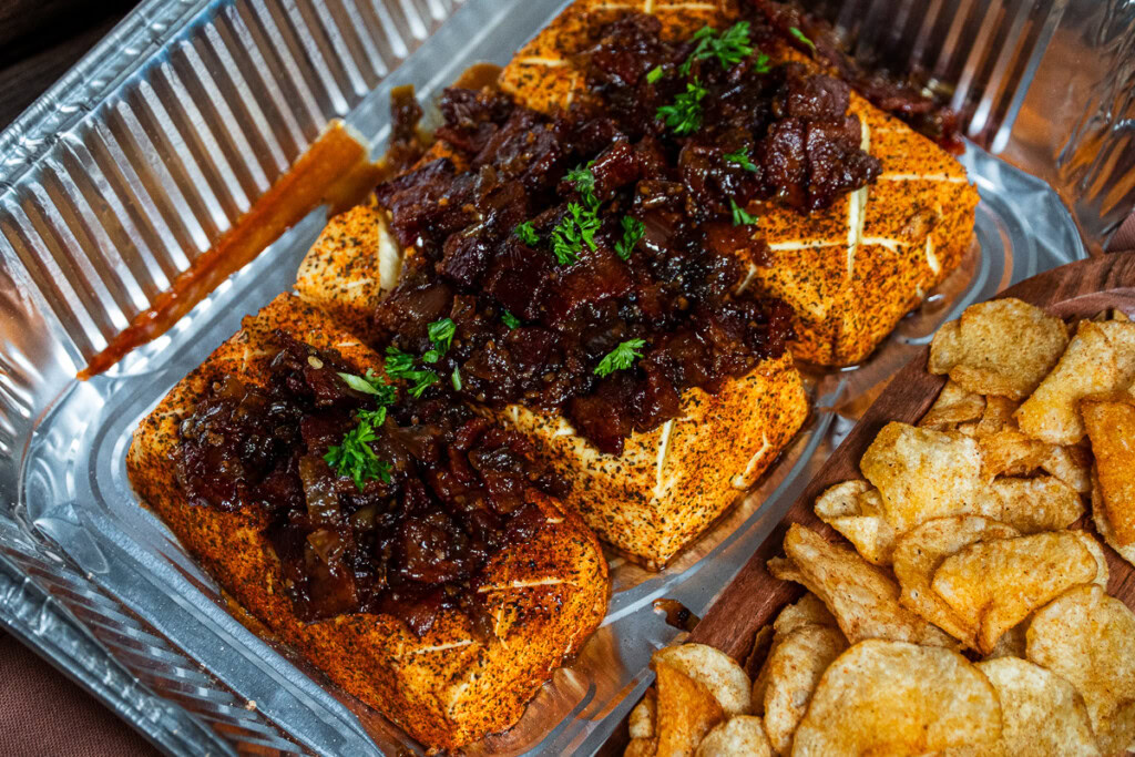 smoked cream cheese with bacon jam