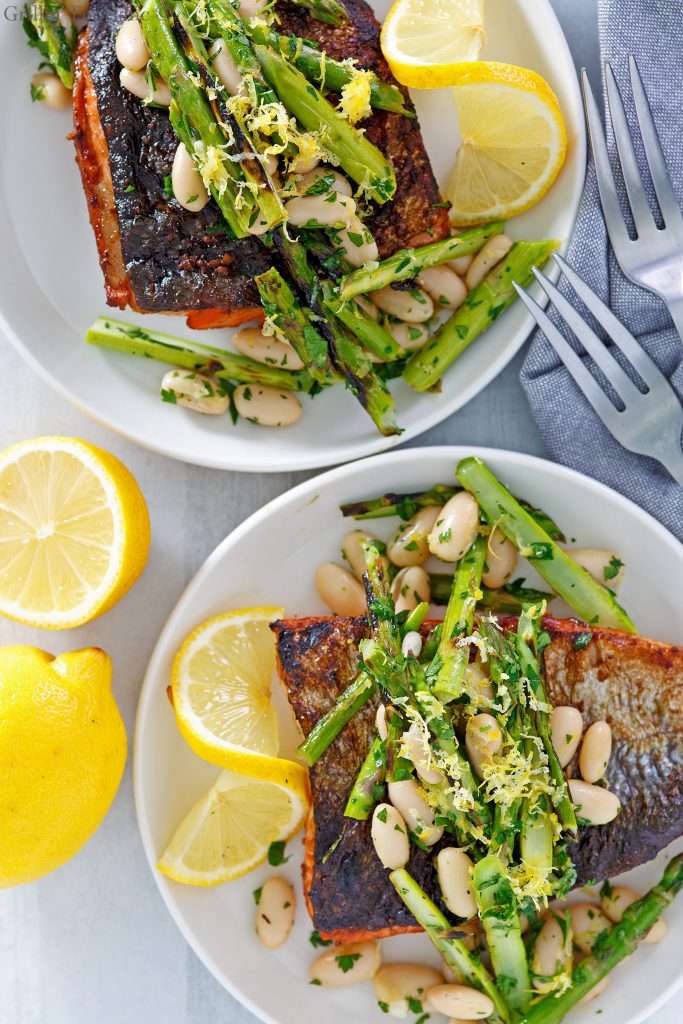 Recipe of Grilled Salmon with Whiskey Marinade Plated