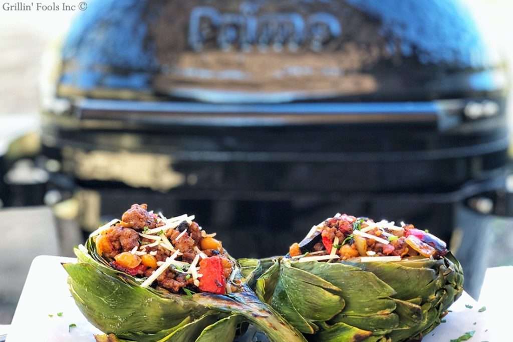 Grilled Stuffed Artichokes