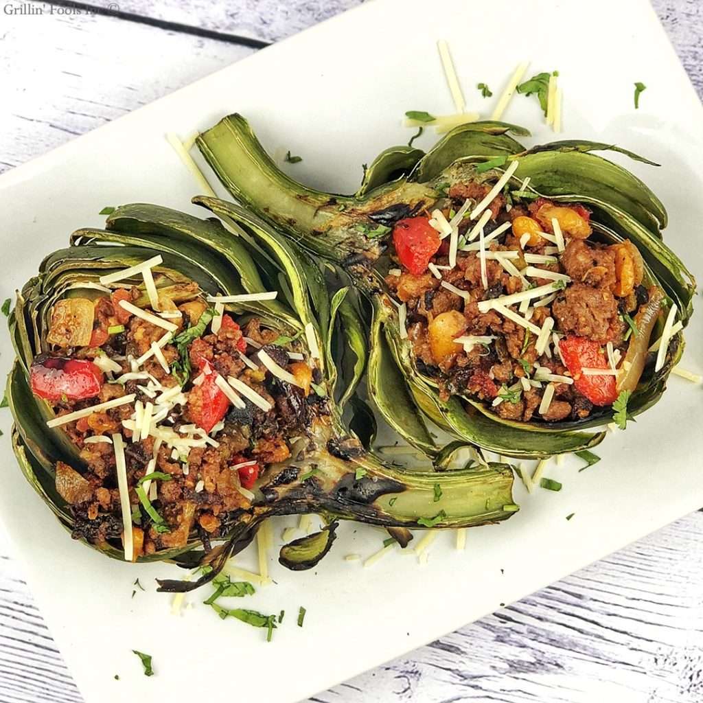 Grilled Stuffed Artichokes