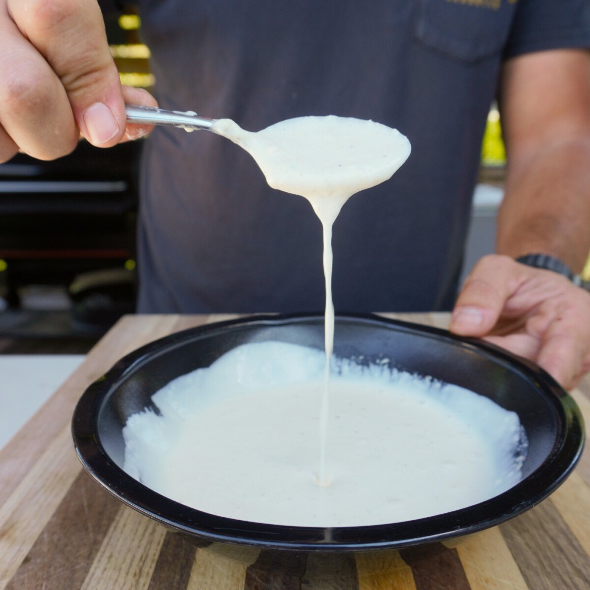 creamy garlic sauce.