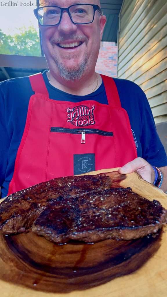 Steaks off the grill and resting