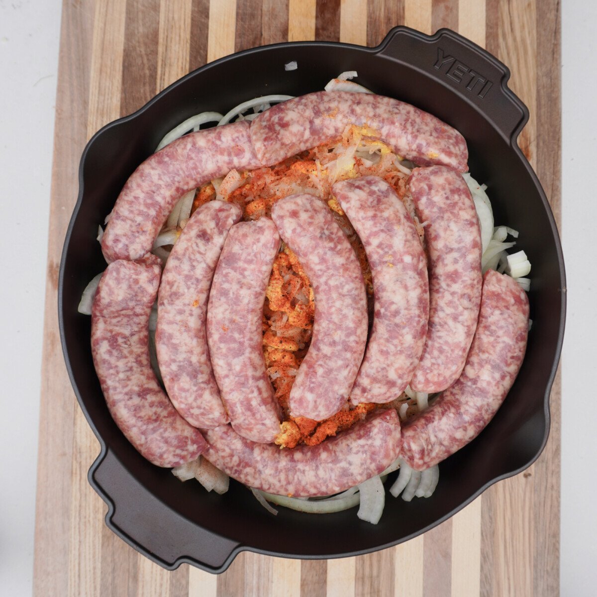 dutch oven full of ingredients.