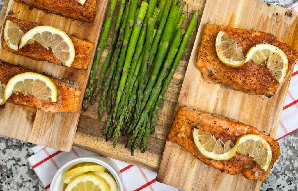 cedar plank salmon