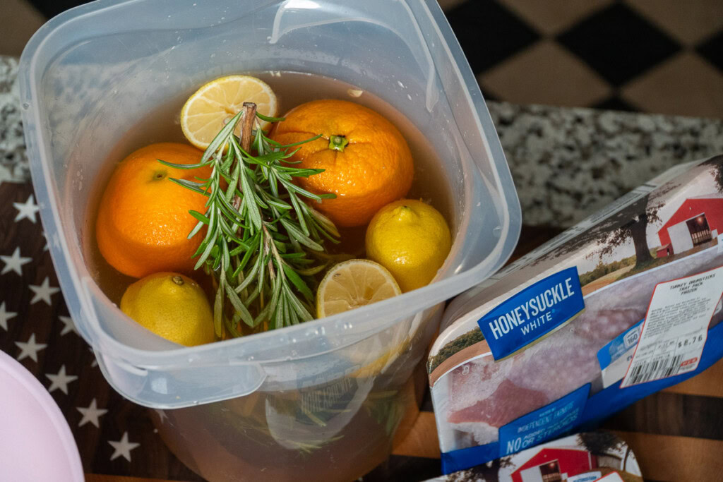 all the ingredients need to make smoked turkey legs