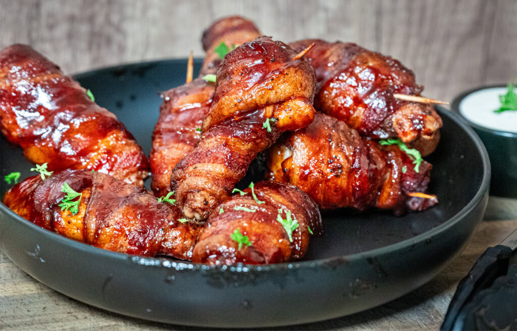 smoked bacon wrapped chicken wings