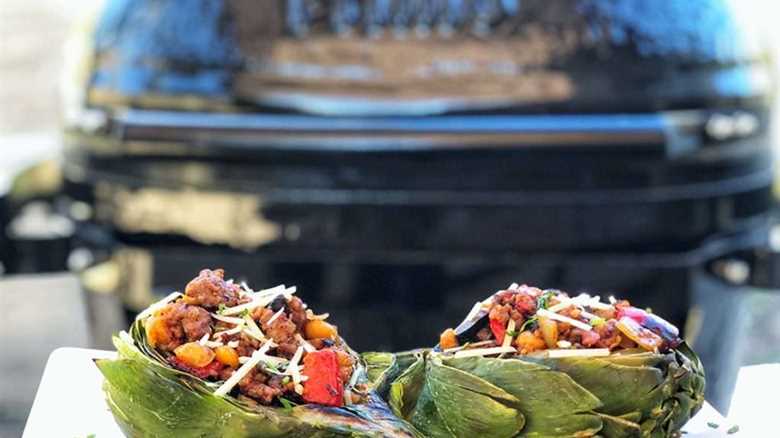 Grilled Stuffed Artichokes