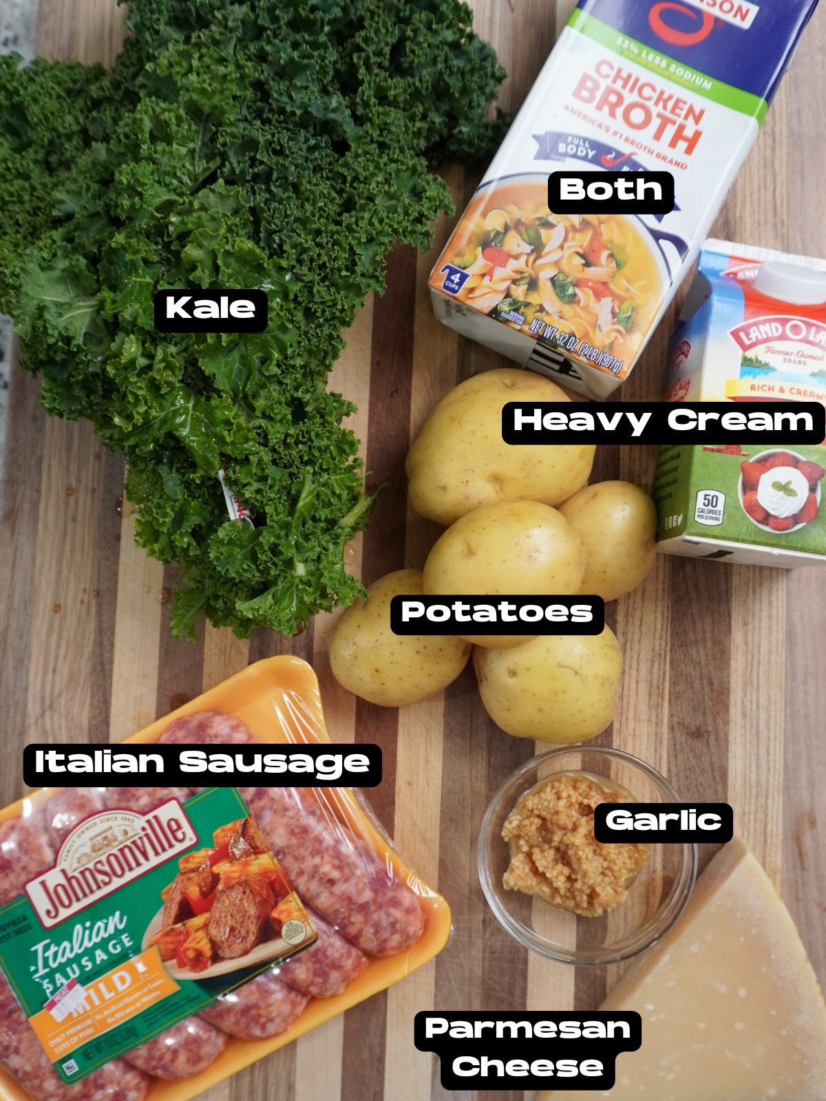 Olive Garden Zuppa Toscana Copycat ingredients.